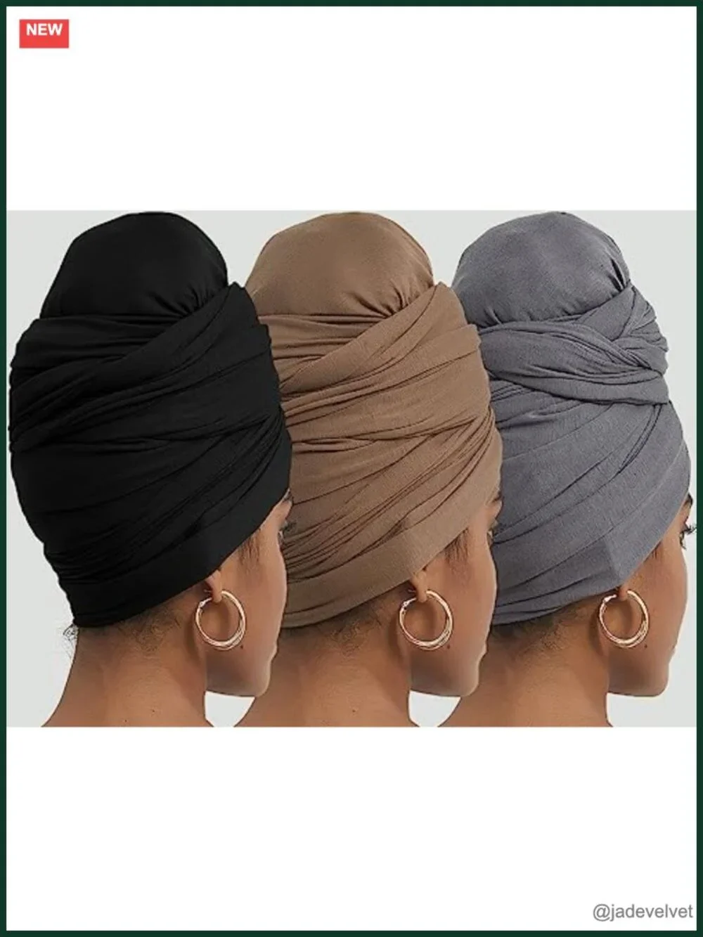 Long Soft Head Wrap Turban Headband Two Way Stretch Jersey Hijab Scarf African